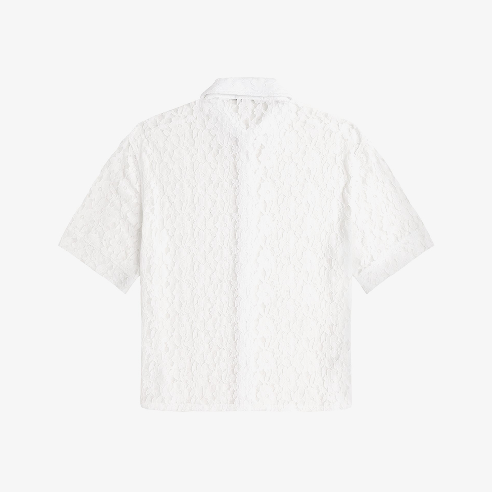 프레드페리 우먼즈 씨스루 레이스 셔츠 스노우 화이트(Fred Perry Womens See-through Lace Shirt Snow White) - 6
