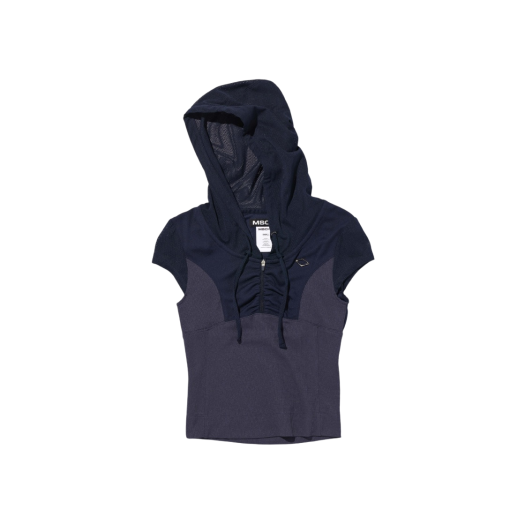 (W) Mischief Hooded Track Half Zip-Up Navy