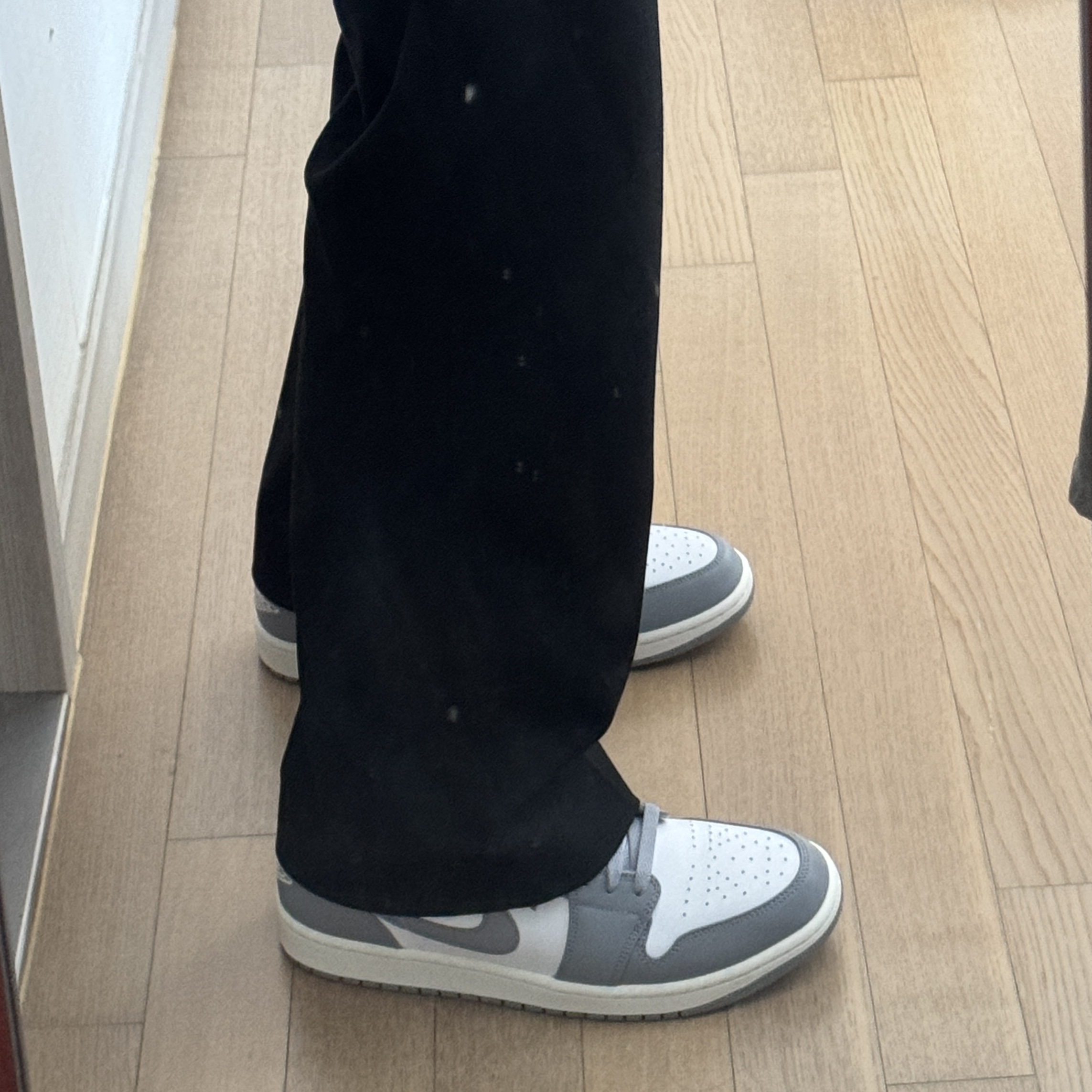 Jordan 1 Low Stealth and White 착용 스타일 - 5