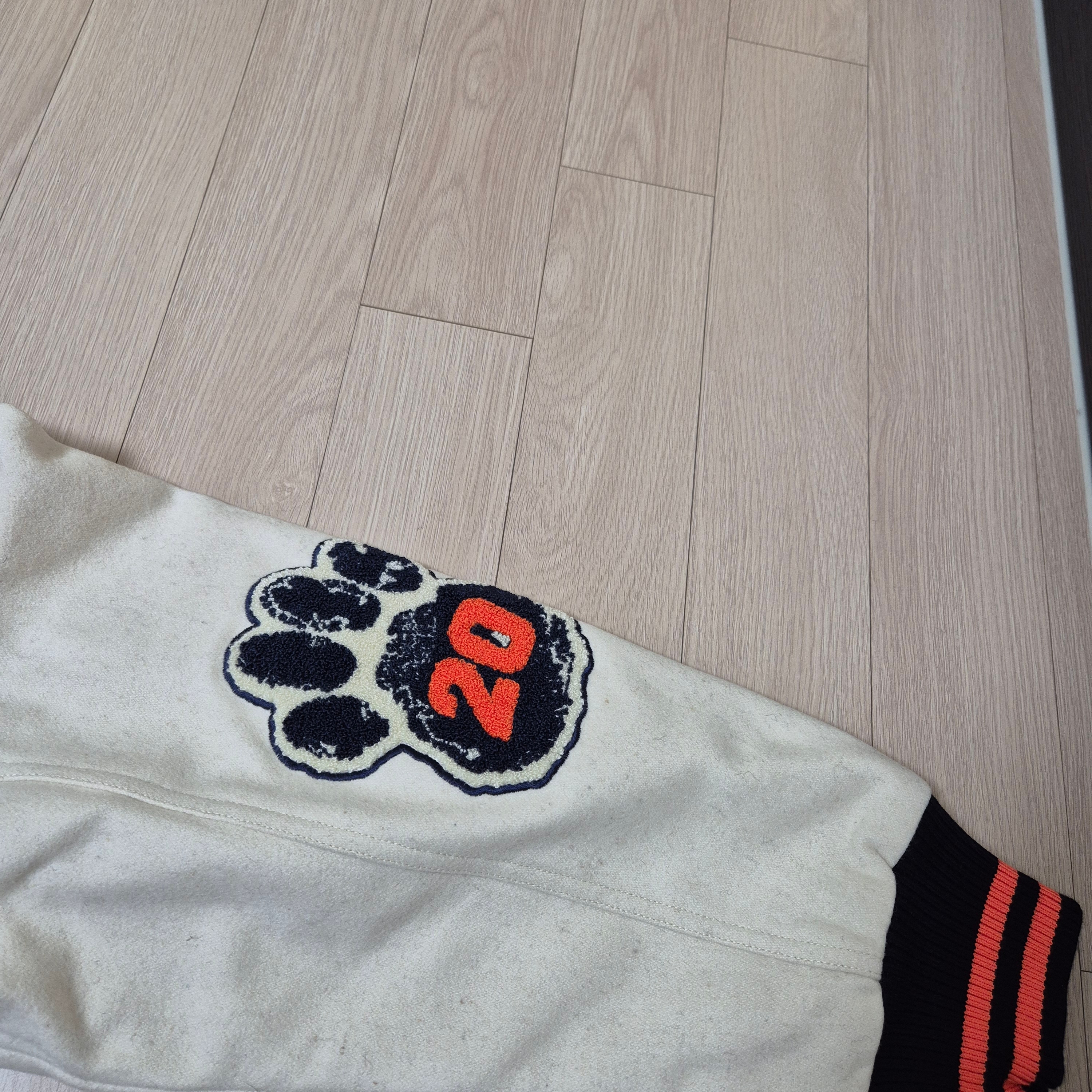 Palace Tora Tora Varsity Jacket Navy - 25SS 착용 스타일 - 9