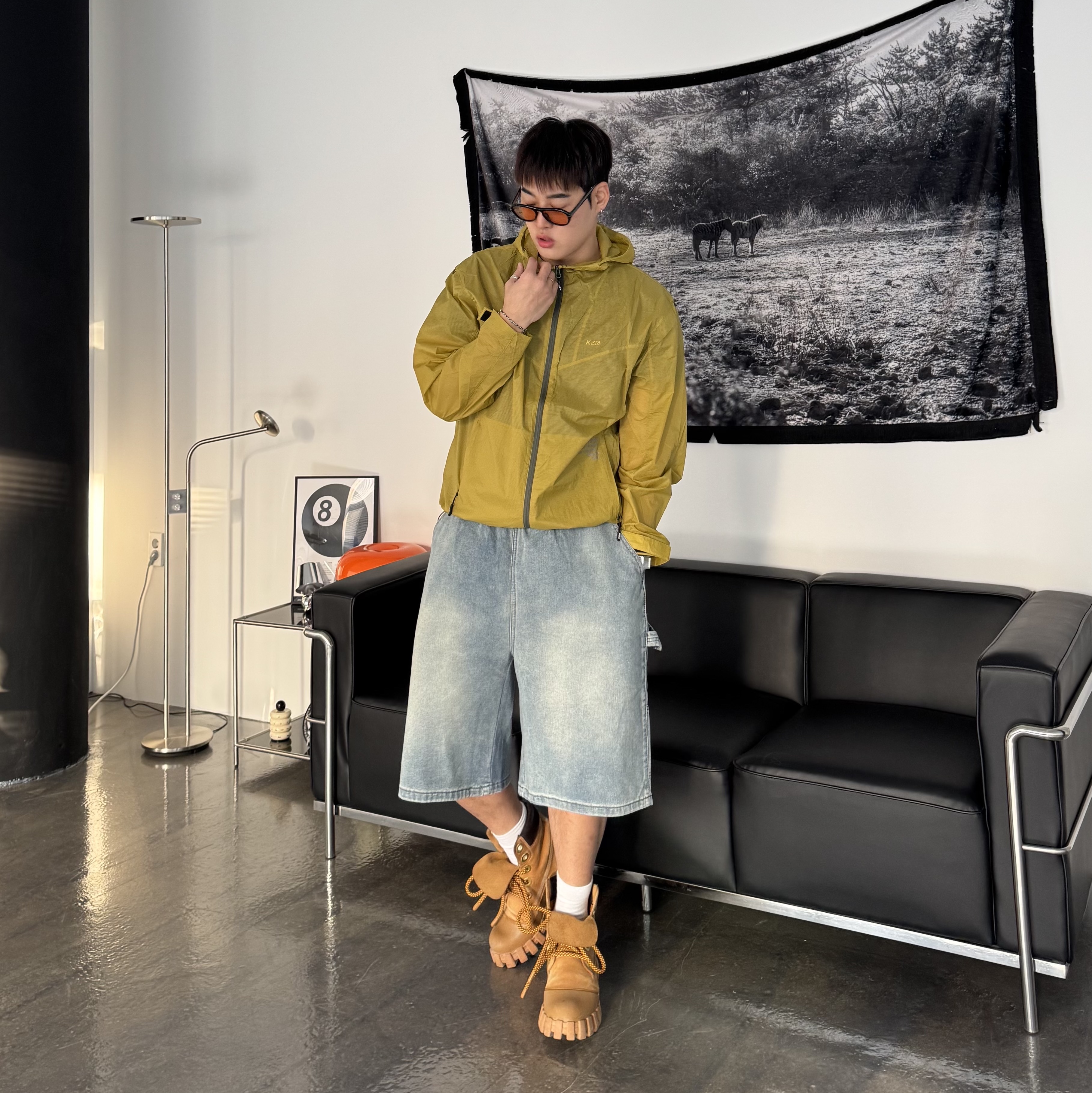 Timberland x Humberto Leon 6 Inch Boot Wheat Nubuck - Medium 착용 스타일 - 1