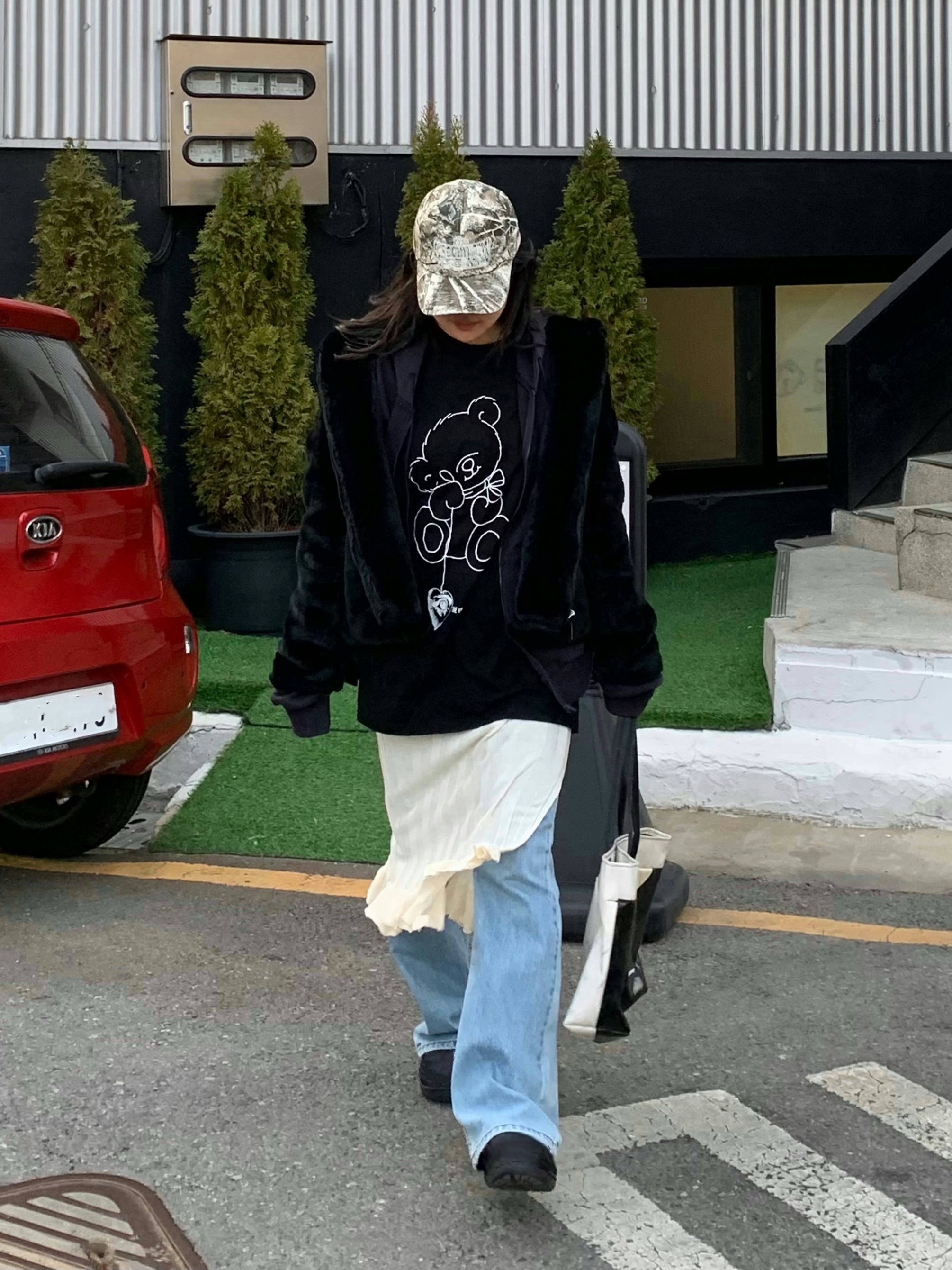 [KREAM 단독] ersco Original Logo Cap Realtree 착용 스타일 - 1