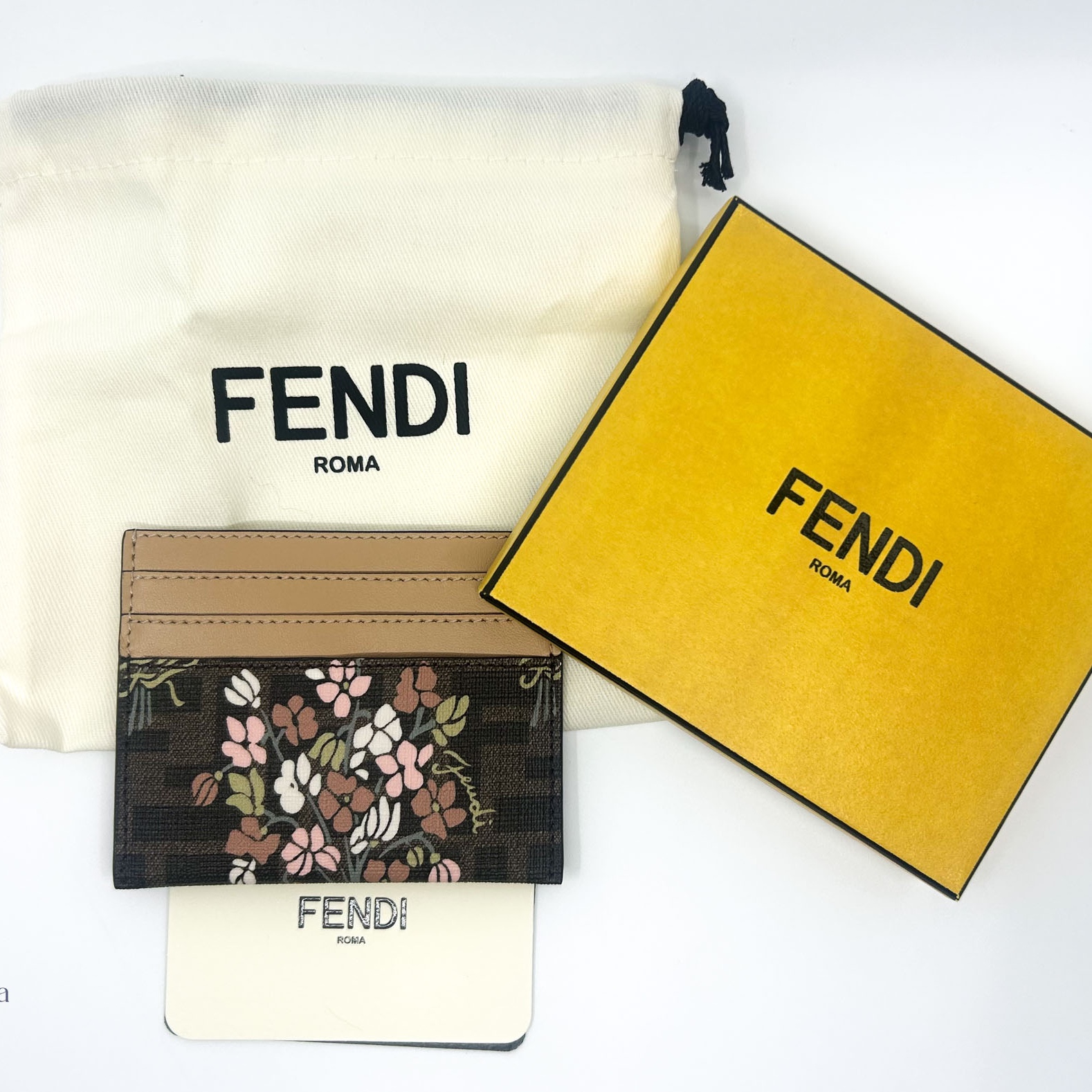 Fendi Roma Card Case Brown 착용 스타일 - 1