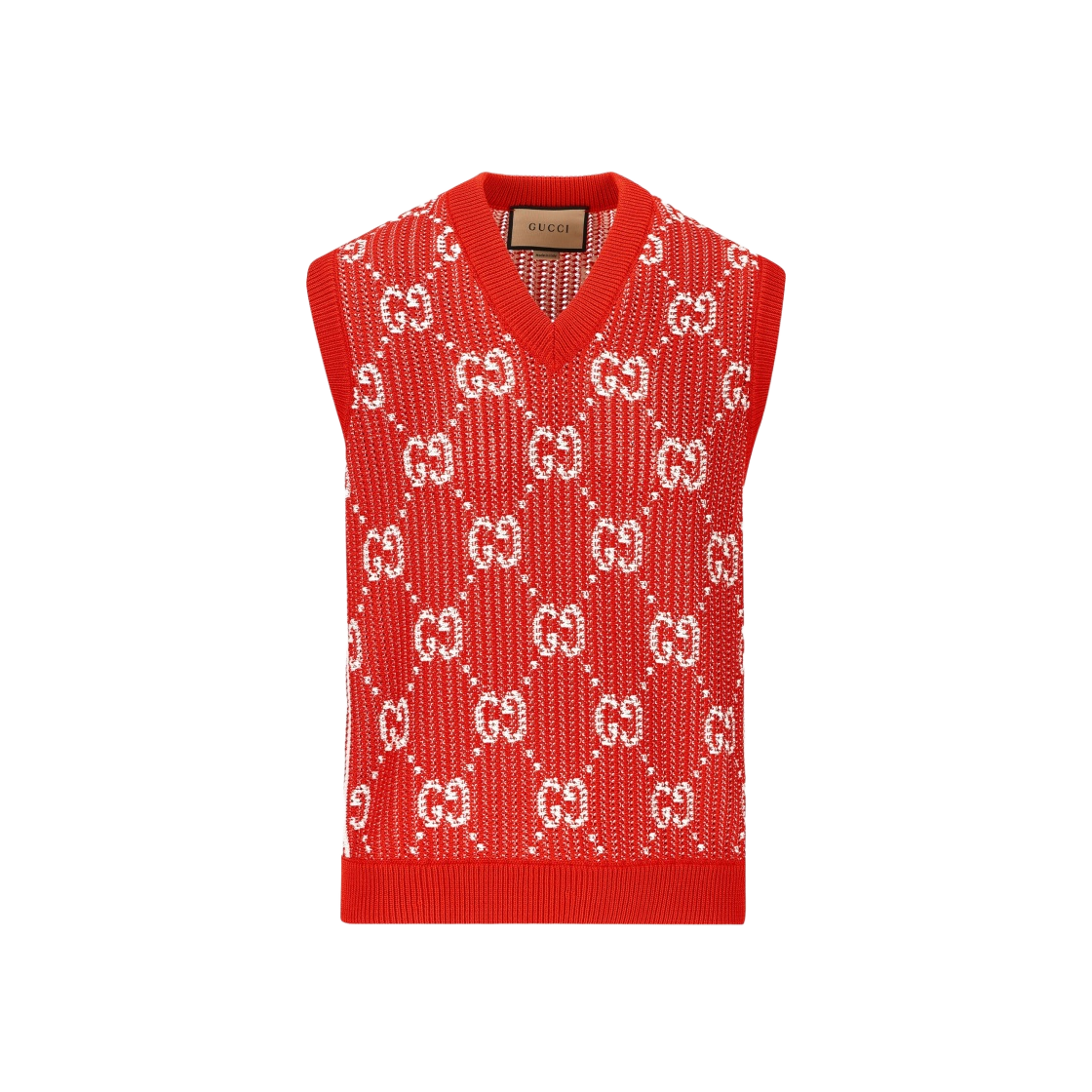 구찌 GG 브이넥 니트 베스트 레드 | Gucci | KREAM