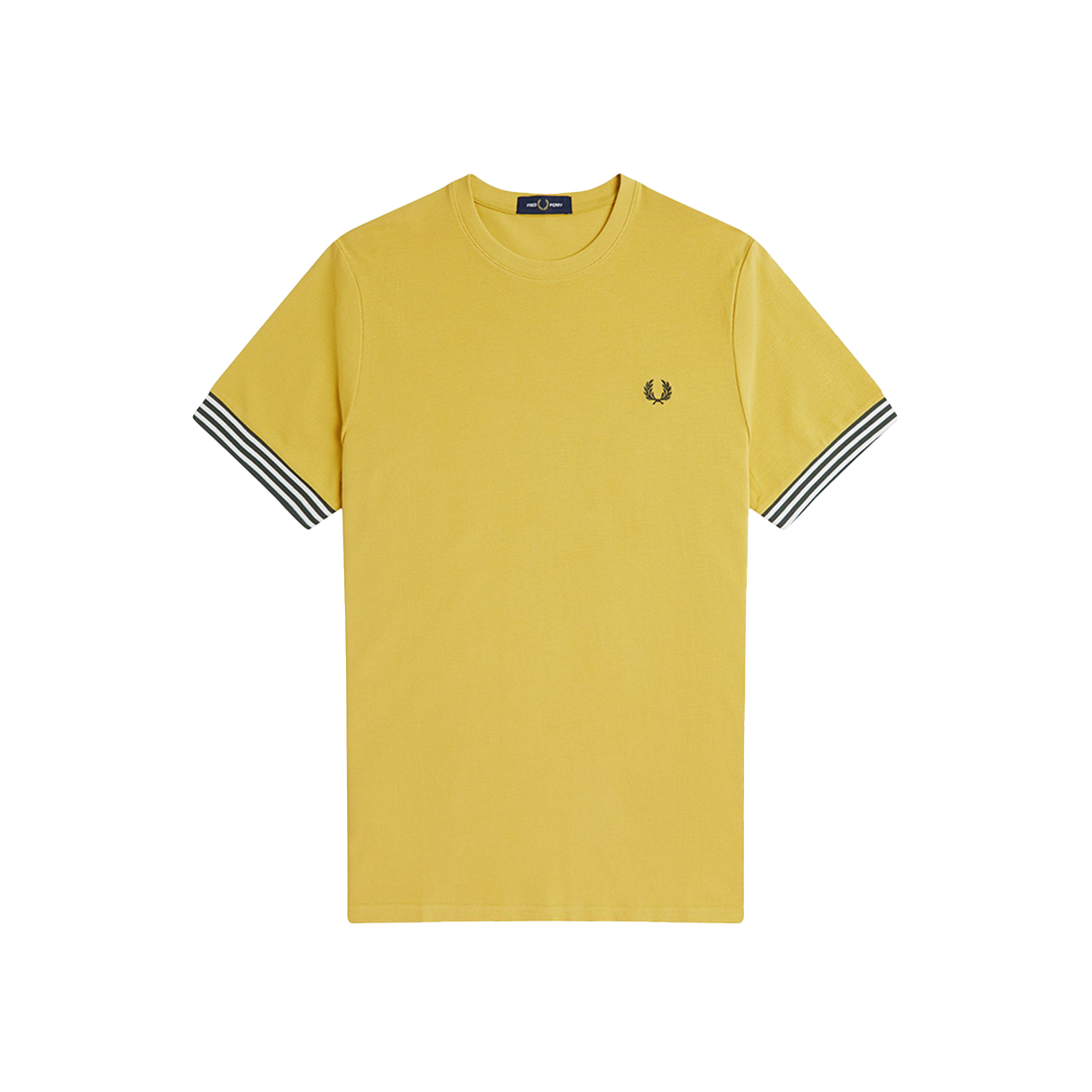 AFPM2517707-X18 Fred Perry Striped Cuff T-Shirt Honeycomb