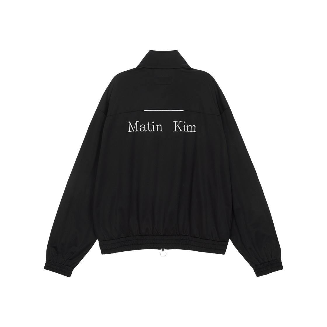 W) 마뗑킴 백로고 포인트 트랙 점퍼 블랙 | Matin Kim | KREAM