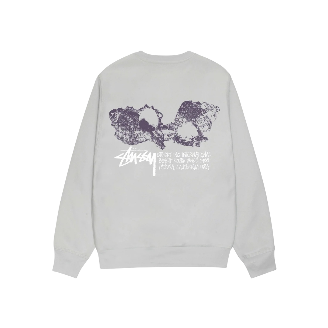 ★韓国の人気★【STUSSY】Shells Crew★Fog★スウェッ.ト★ ☆韓国の人気☆【STUSSY】Shells Crew☆Fog☆スウェッ.ト