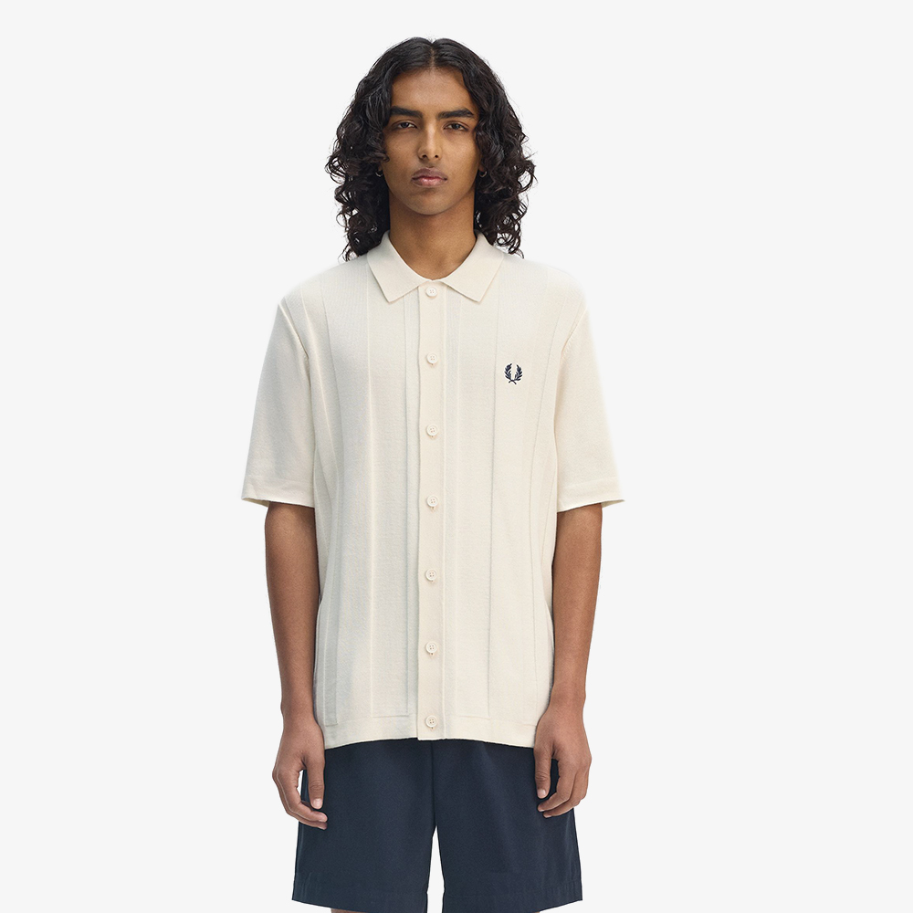 프레드페리 버튼스루 숏 슬리브 셔츠 에크루(Fred Perry Button Through Shirt Ecru) - 2