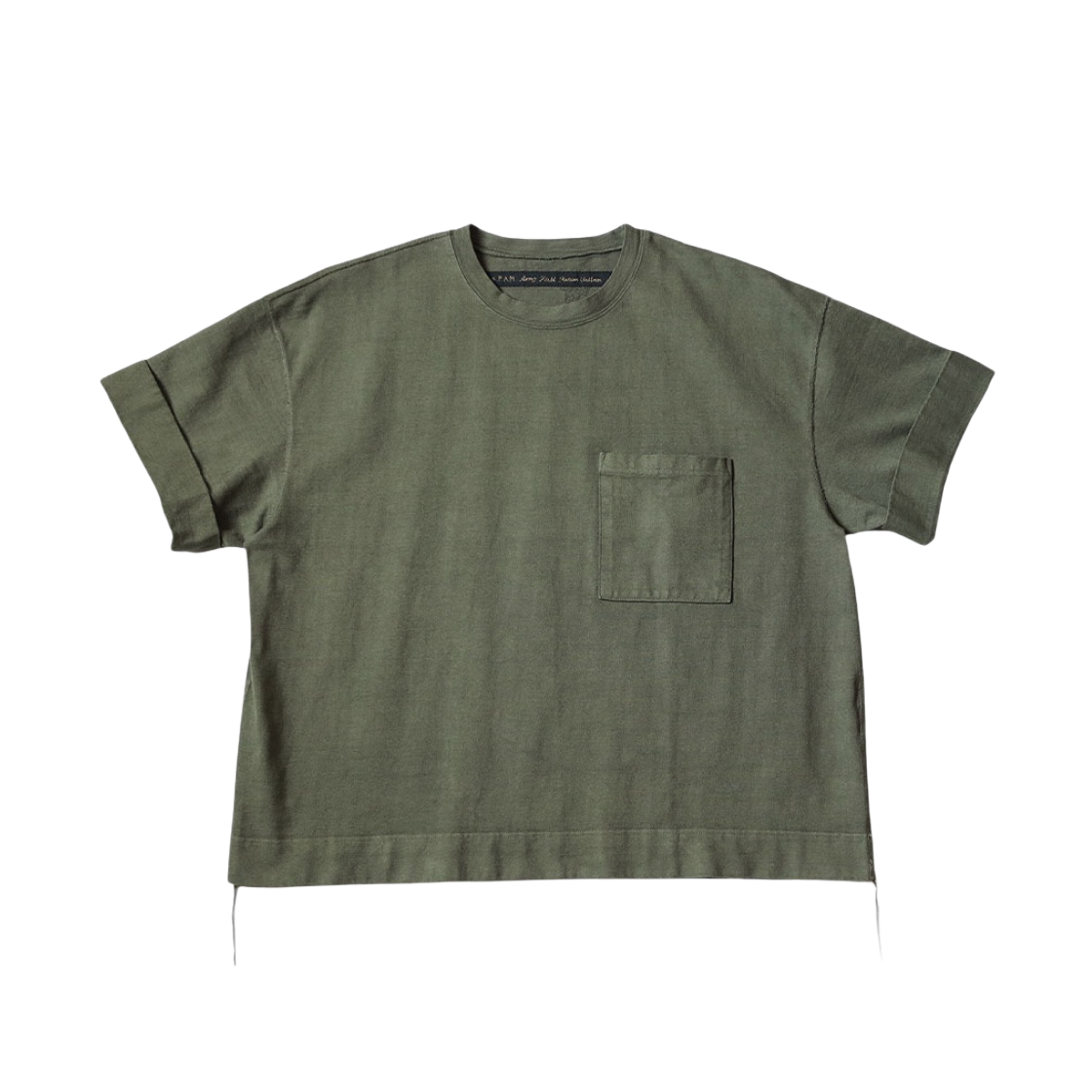 캐피탈 16 디그리 저지 아미 비치 팩 티셔츠 카키 | Kapital | KREAM Kapital 16 Degree Jersey Army Beach Pack T-Shirt Khaki