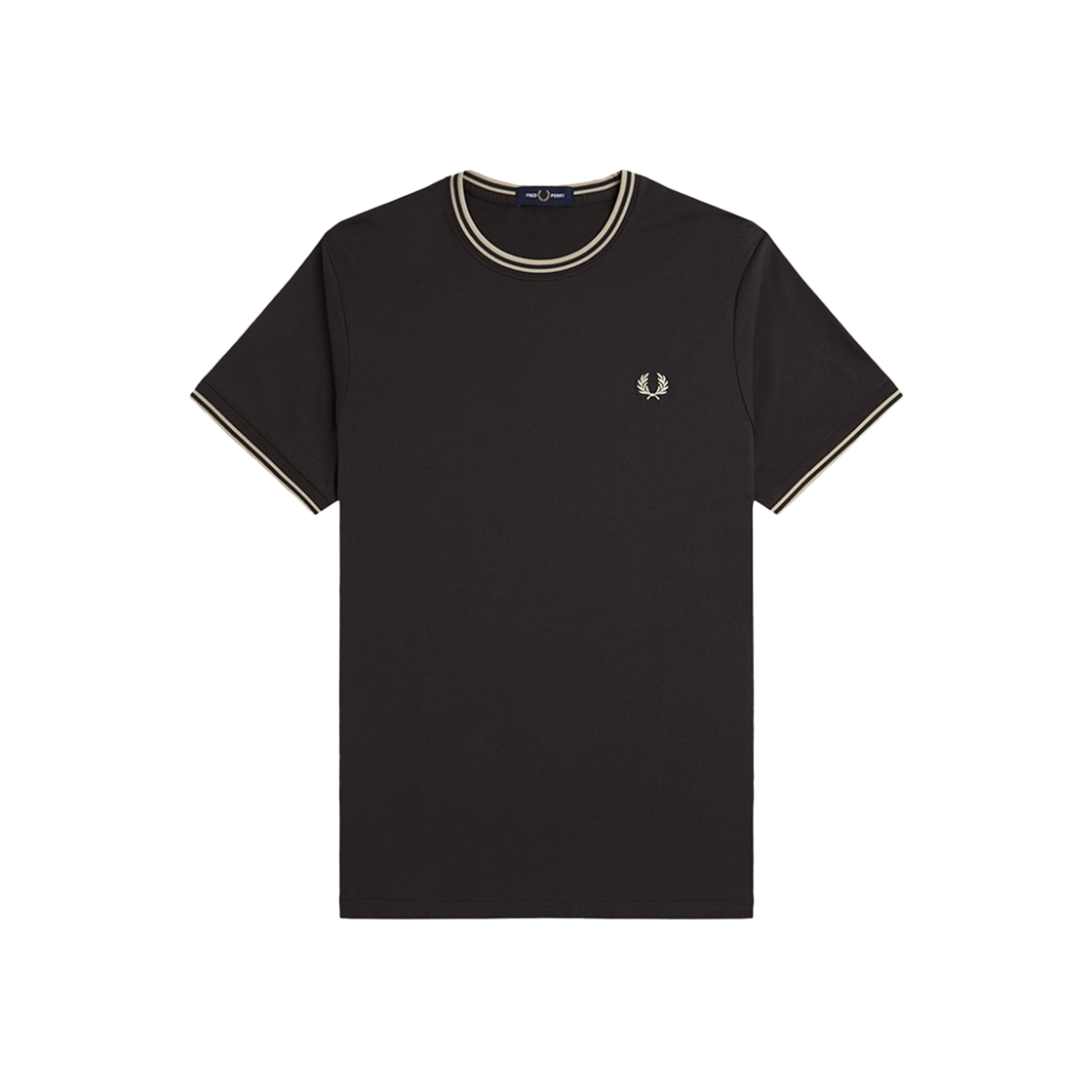 AFPM2511588-V56 Fred Perry Twin Tipped T-Shirt Anchor Grey/Oatmeal