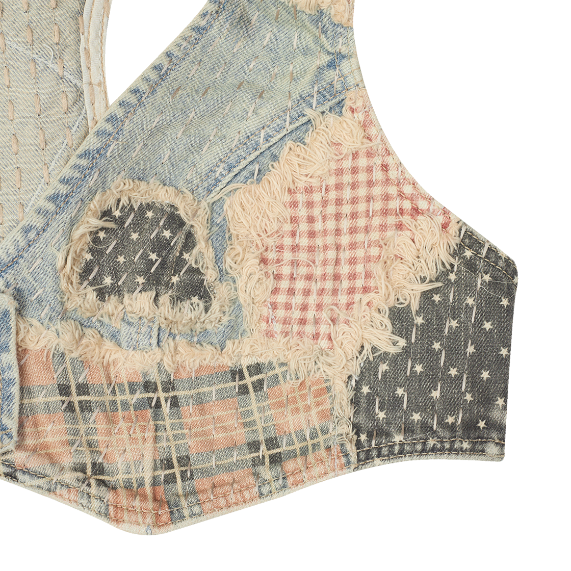 KW5BOTVGU05ML Guess USA Women Vintage Denim Top Light Wash - 25SS - #4