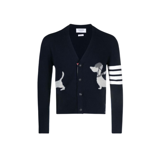 Thom Browne Wool Hector Cardigan Navy