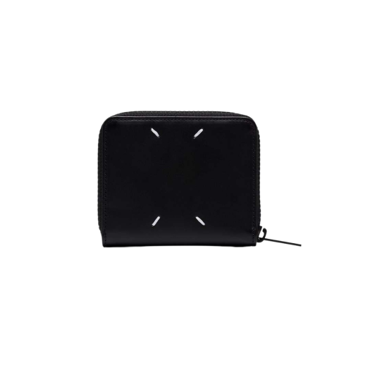 Maison Margiela Zip Around Leather Wallet Black