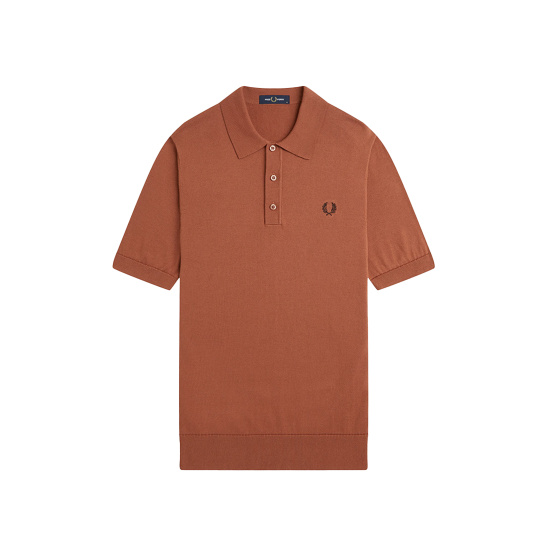 AFPM2519725-324 Fred Perry Cotton Knitted Shirt Cinnamon