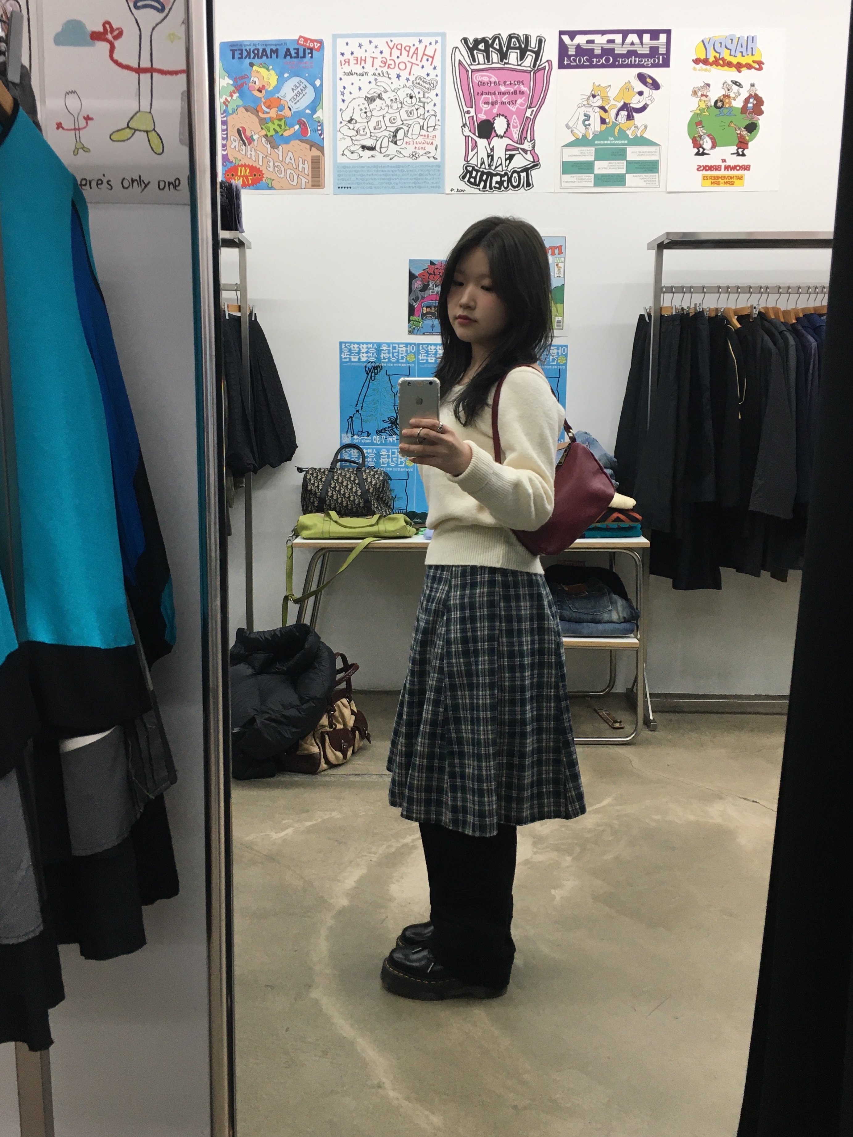 Dr. Martens 1461 Quad Black, Dr. Martens Women 1461 Quad Black 착용 스타일 - 1