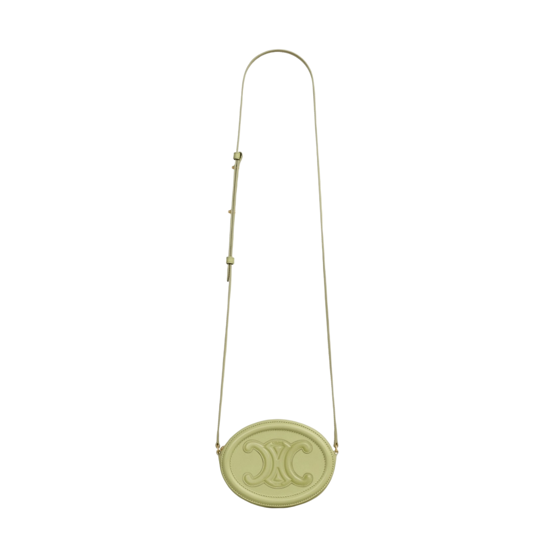 10I703DPQ-15LJ Celine Crossbody Oval Purse Cuir Triomphe in Smooth Calfskin Light Jade - #4