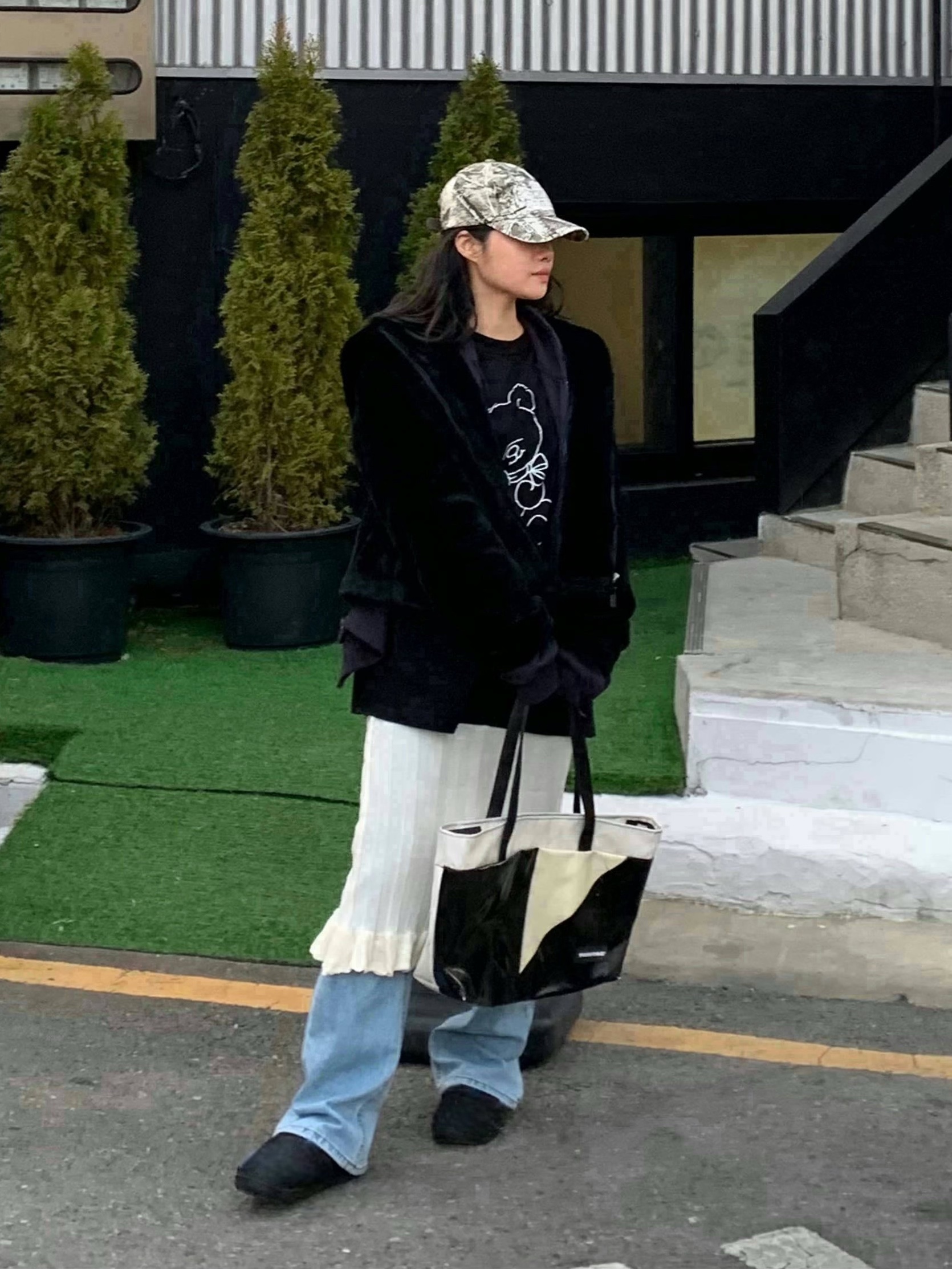 [KREAM 단독] ersco Original Logo Cap Realtree 착용 스타일 - 2