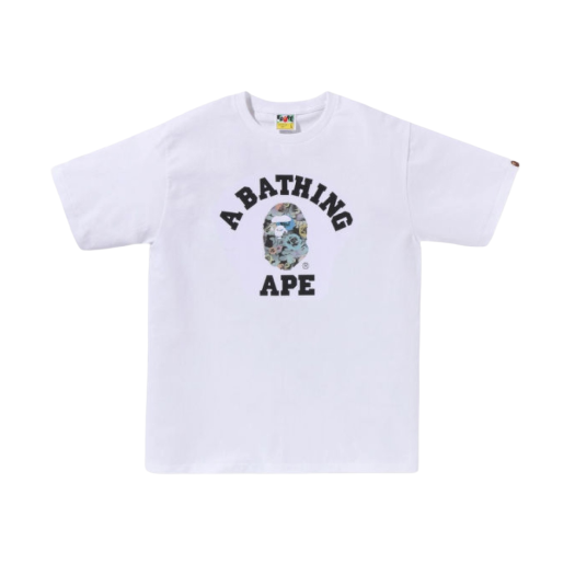 BAPE Floral Camo College T-Shirt White