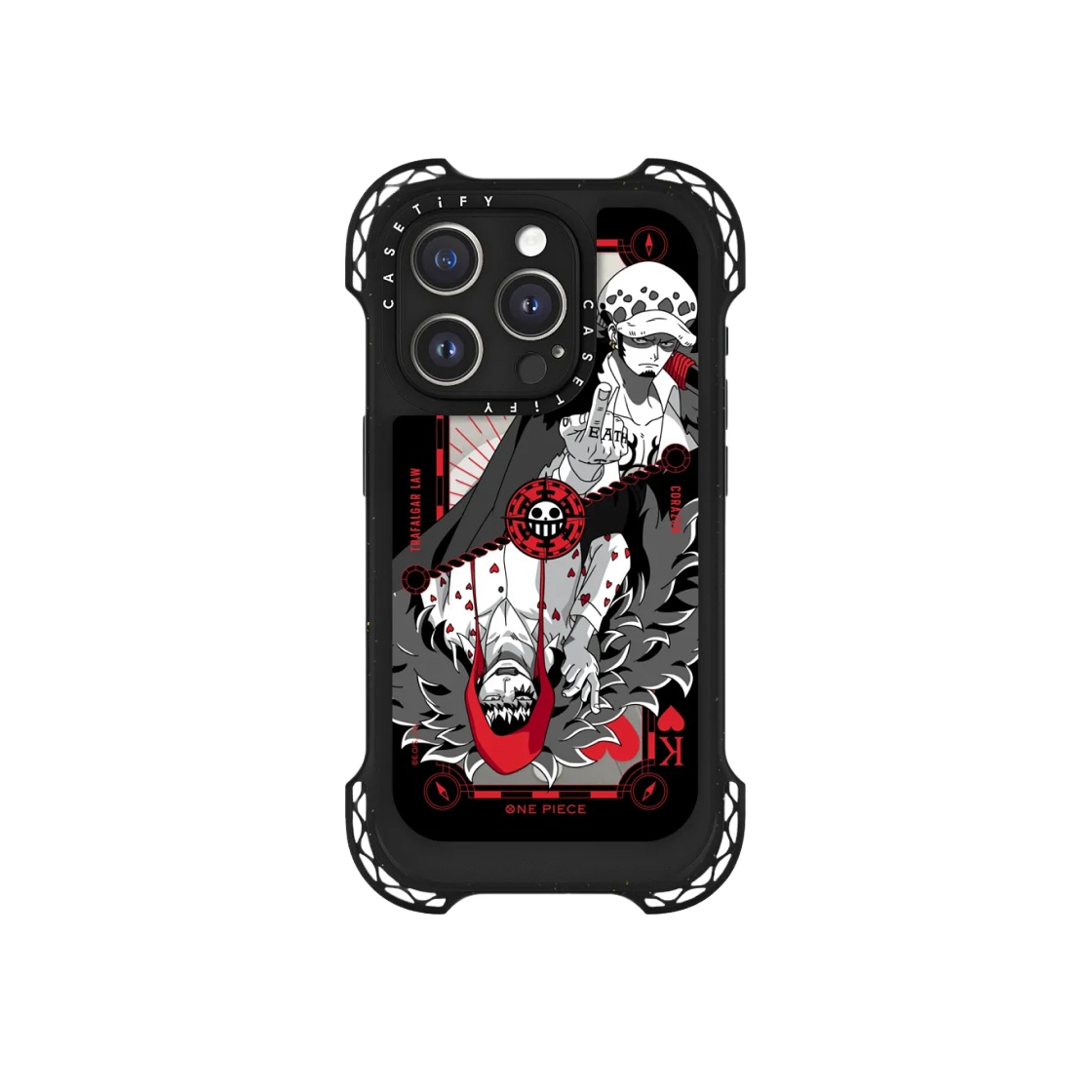 케이스티파이 x 원피스 아이폰 맥세이프 포커 카드 로우 & 코라존 울트라 바운스 케이스 블랙(Casetify x One Piece iPhone Magsafe Poker Card Law & Corazon Ultra Bounce Case Black) - 1