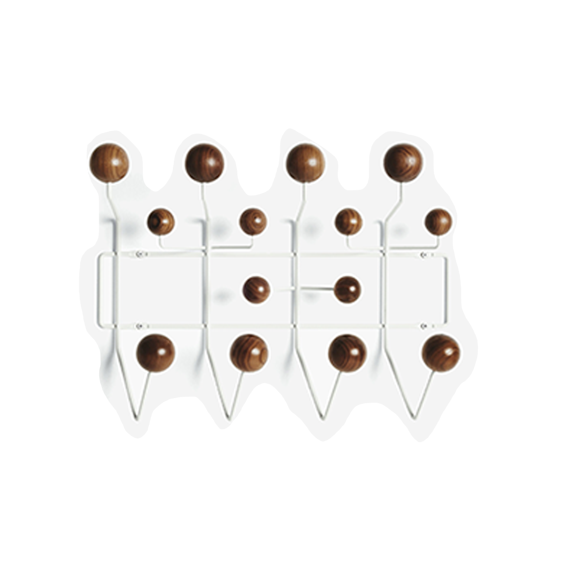 허먼 밀러 임스 행잇올 월넛 화이트(Herman Miller Eames Hang It All Walnut White)