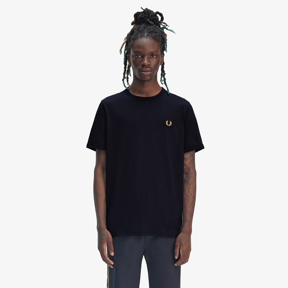 프레드페리 링어 티셔츠 네이비/허니콤(Fred Perry Ringer T-Shirt Navy/Honeycomb) - 2