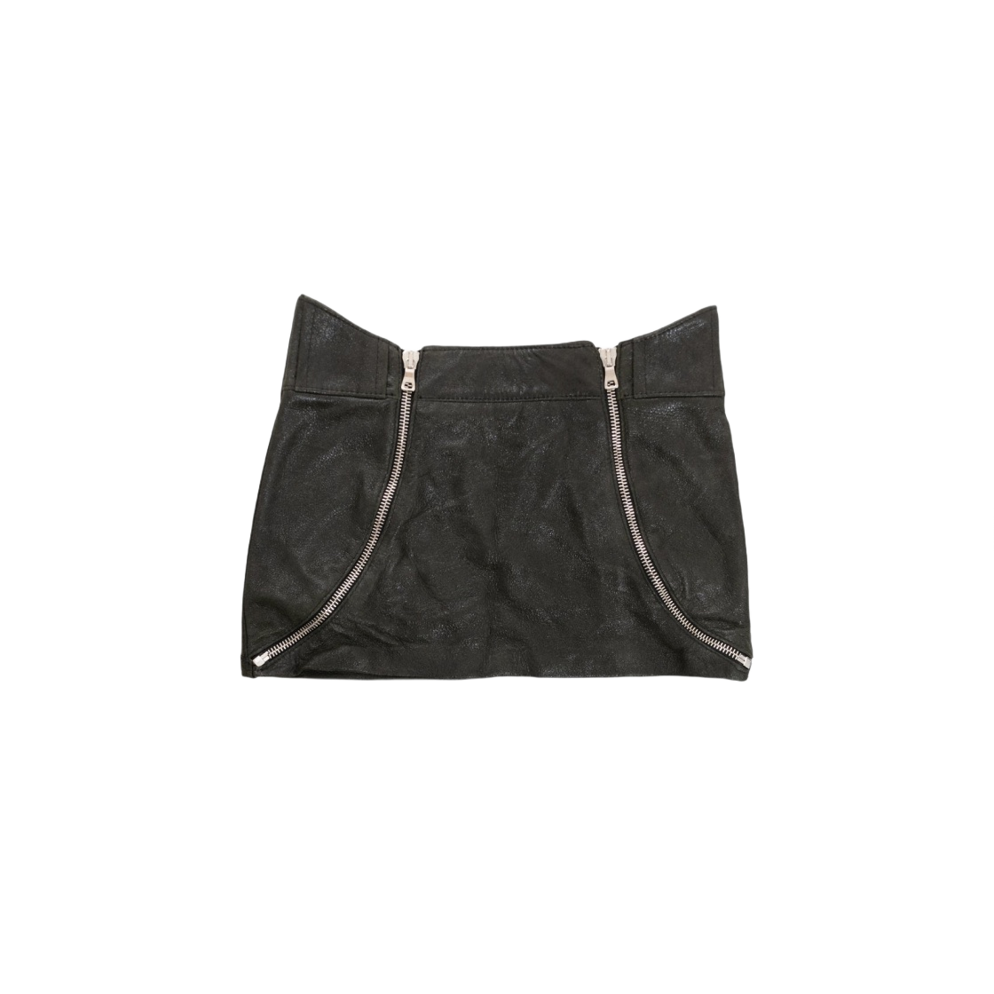 - (W) No/Faith Studios Used Leather Snake Skirt Black