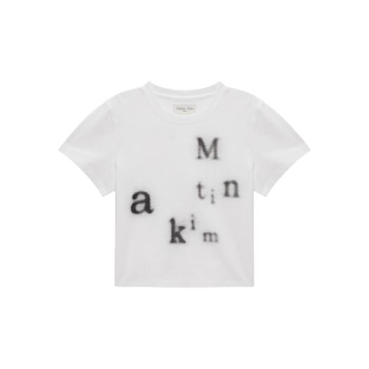 ★Matin Kim★ LOGO CUTTED CROP TOP IN WHITE MK2400TS002MWH LOGO CUTTED CROP TOP IN WHITE - MATINKIM