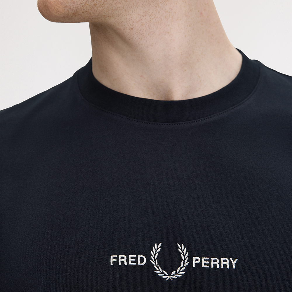 프레드페리 엠브로이더드 티셔츠 네이비(Fred Perry Embroidered T-Shirt Navy) - 5