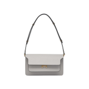 Marni Saffiano Leather East West Trunk Bag Gray