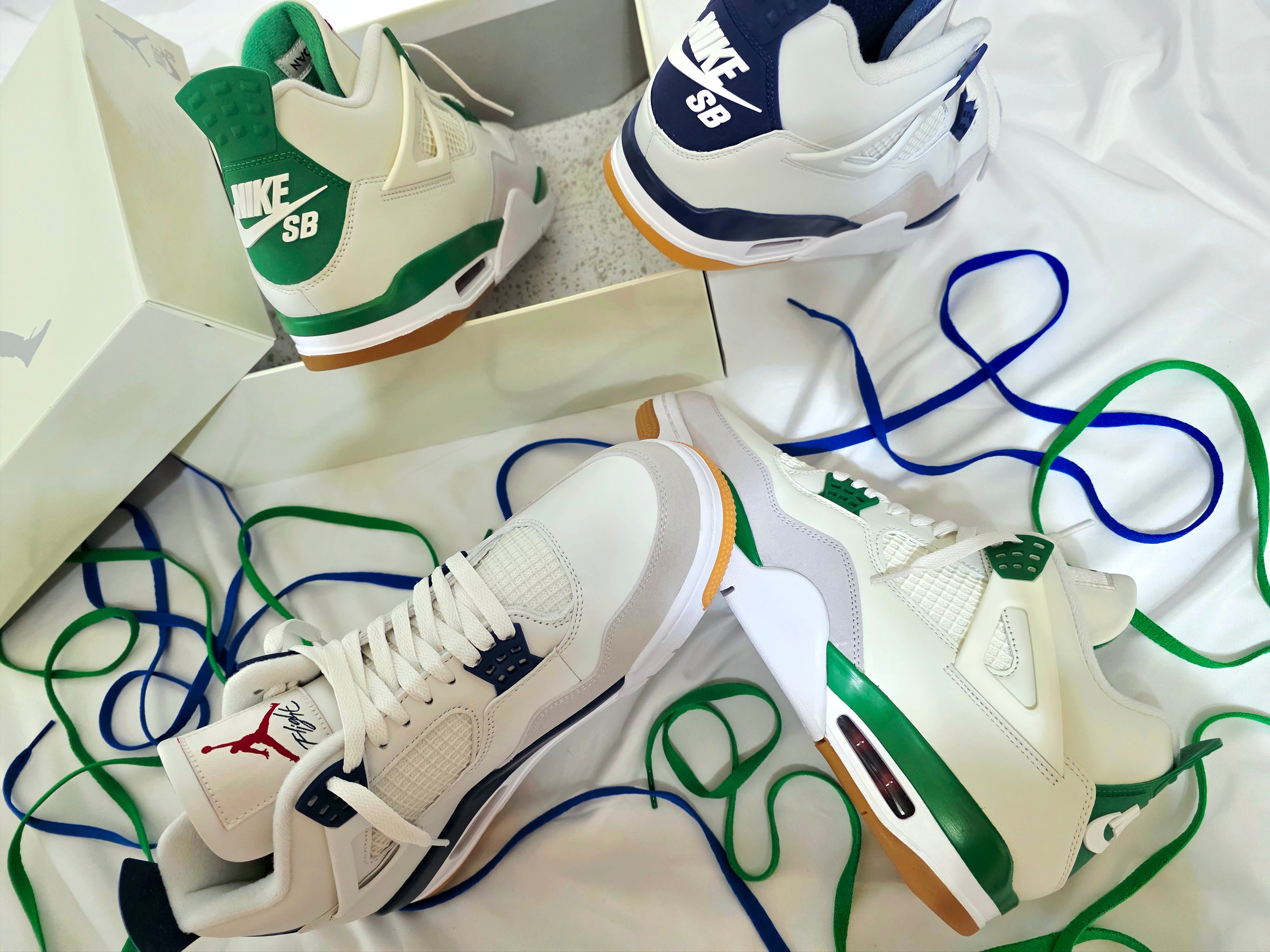 Jordan 4 x Nike SB Retro SP Navy, Jordan 4 x Nike SB Retro SP Pine Green 착용 스타일 - 3