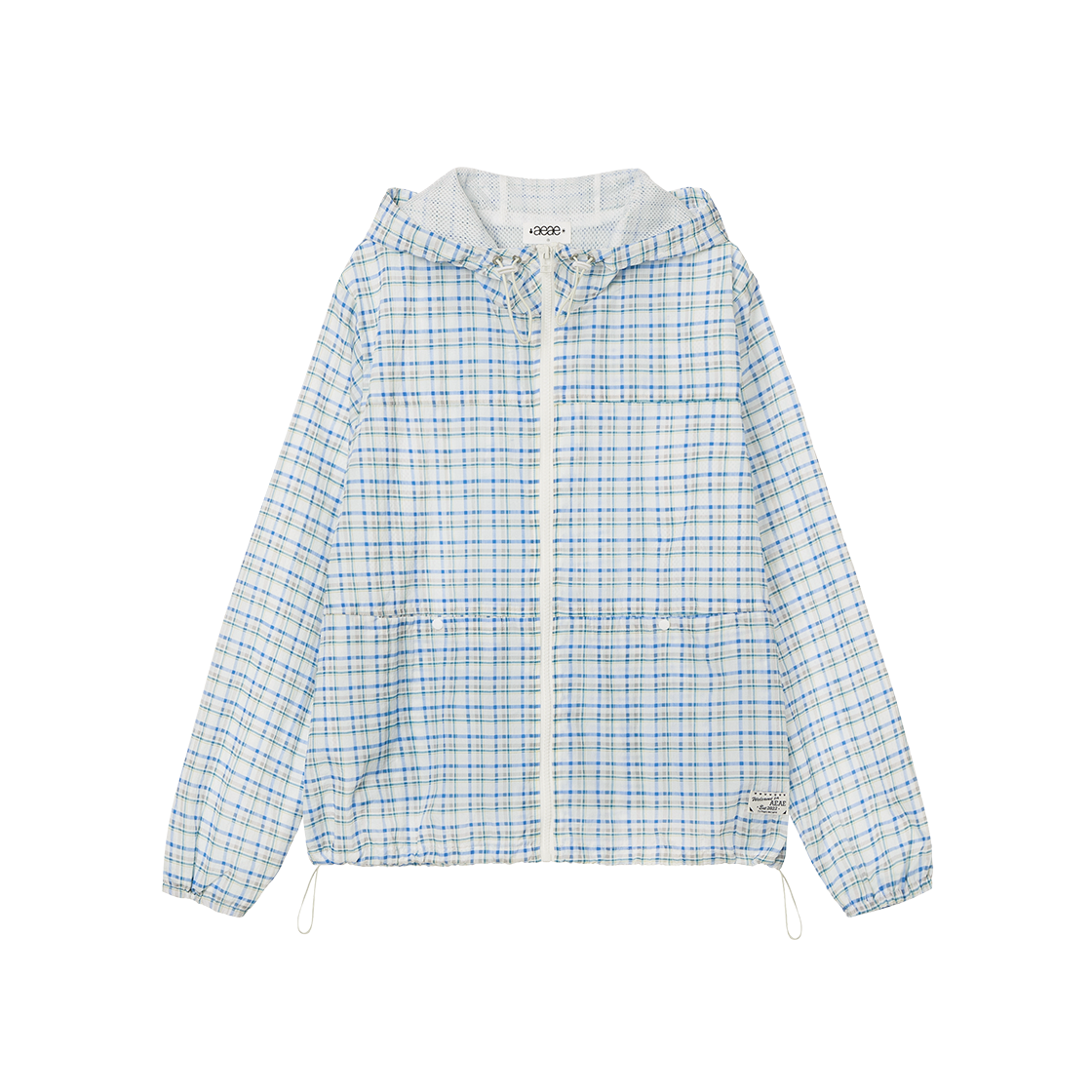 에이이에이이 체크 후드 점퍼 화이트(AEAE Check Hood Jumper White)