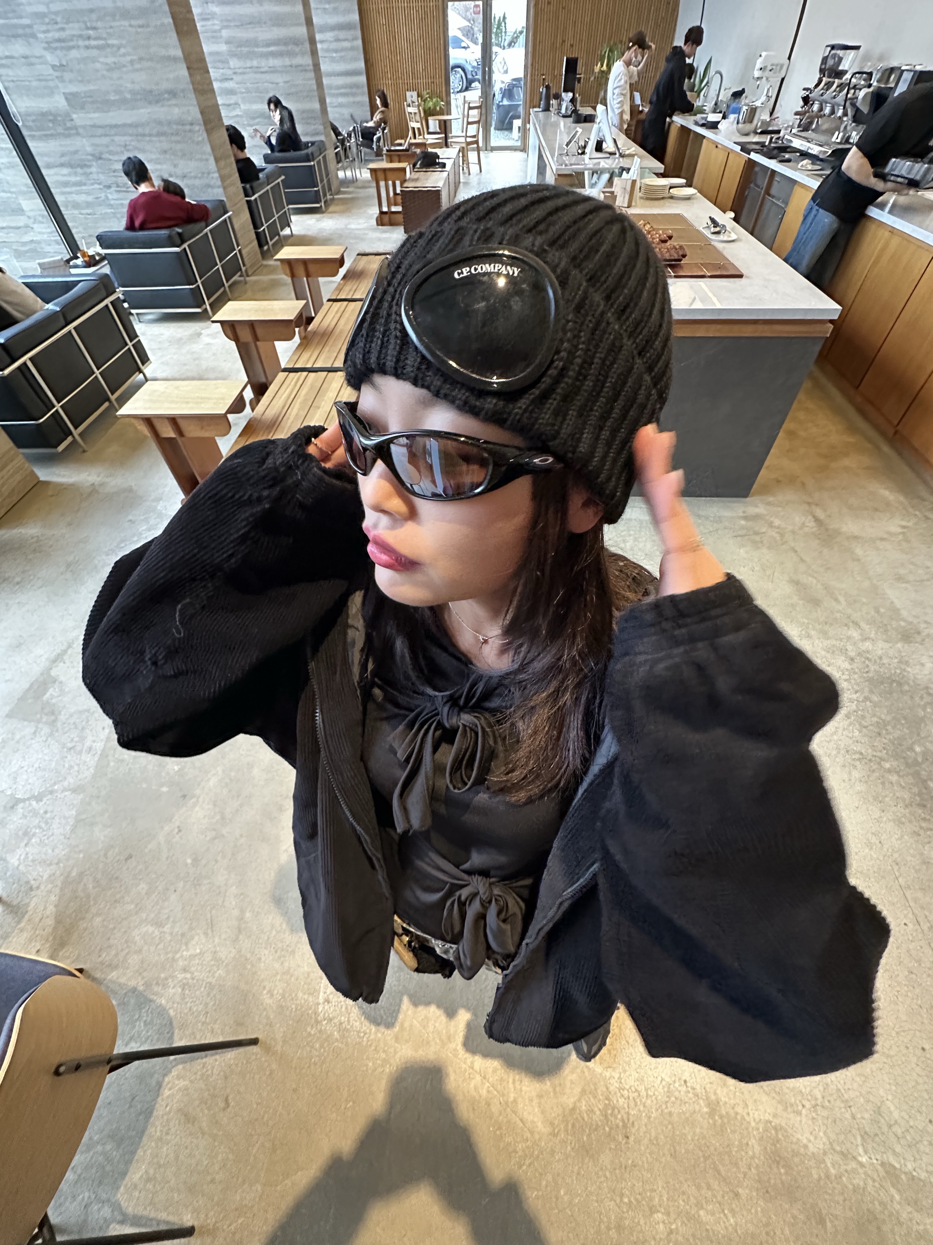 C.P. Company Extra Fine Merino Wool Goggle Beanie Black - 24FW, Fragment x Pokemon INN Thunderbolt Project TBP Plush Kabigon XL Black 착용 스타일 - 2