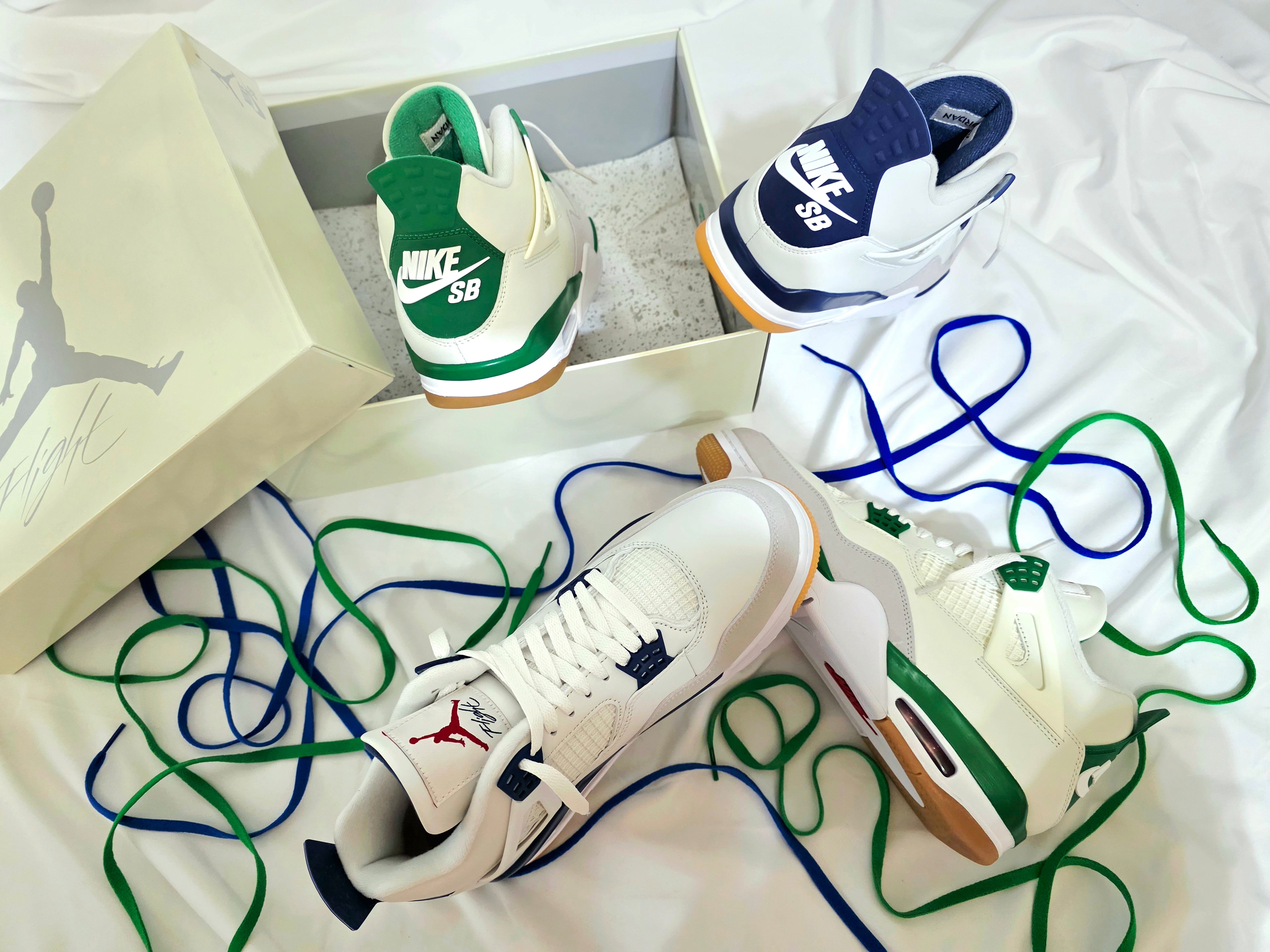 Jordan 4 x Nike SB Retro SP Navy, Jordan 4 x Nike SB Retro SP Pine Green 착용 스타일 - 1