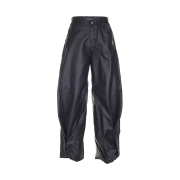 Surgery Double Folding Over Wide Baggy Jeans Coated Black