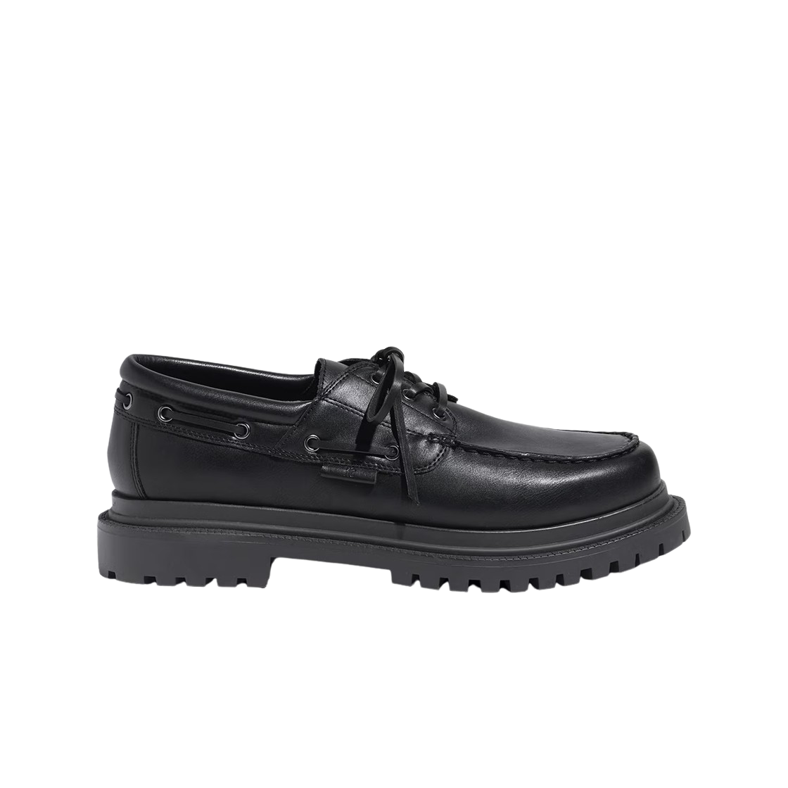 356029-09 GU x Undercover Deck Shoes Black