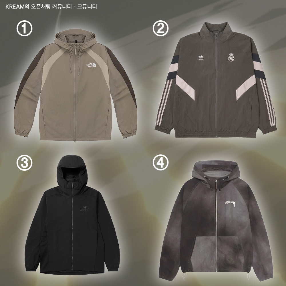 The North Face Bandon Jacket Beige Brown, Adidas Real Madrid Originals Track Top Charcoal Grey - KR Sizing 착용 스타일 - 2