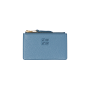 Miu Miu Madras Leather Envelope Wallet Astral Blue