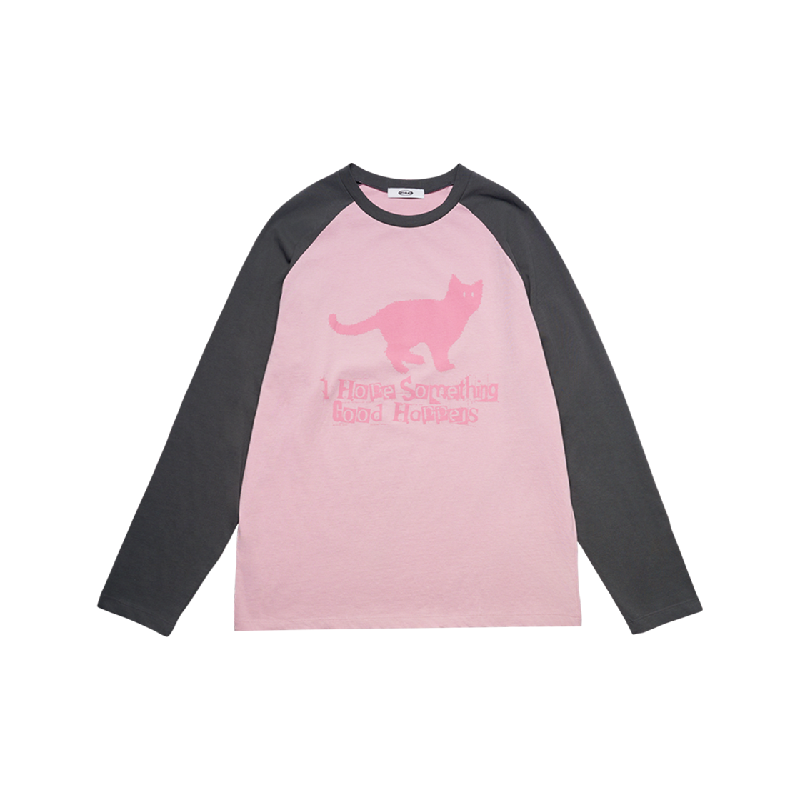 S42787 FAD Cat Raglan Long Sleeve Pink