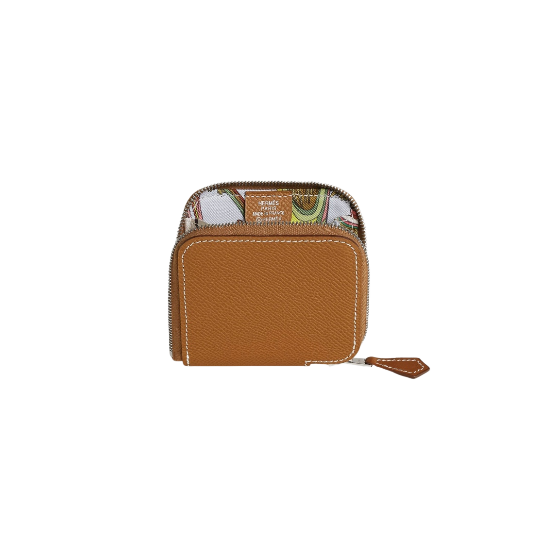 에르메스 실크인 동전 지갑 앱송 & 팔라듐 하드웨어 골드 블루 브룸 로즈(Hermes Silk'In Change Purse Epsom & Palladium Gold Bleu Brume Rose) - 1