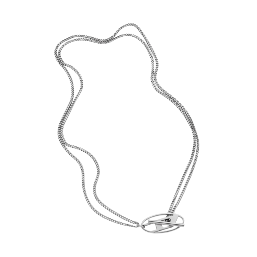 Diesel Dx1534 Stainless Steel Chain Necklace Silver