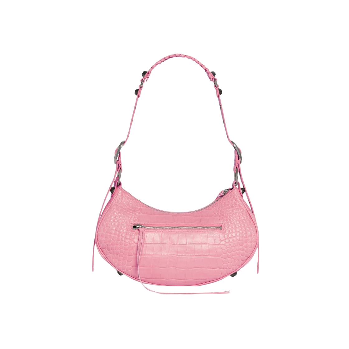 발렌시아가 르 카골 스몰 숄더백 크로커다일 엠보스 핑크(Balenciaga Le Cagole Small Shoulder Bag Crocodile Embossed Pink) - 3