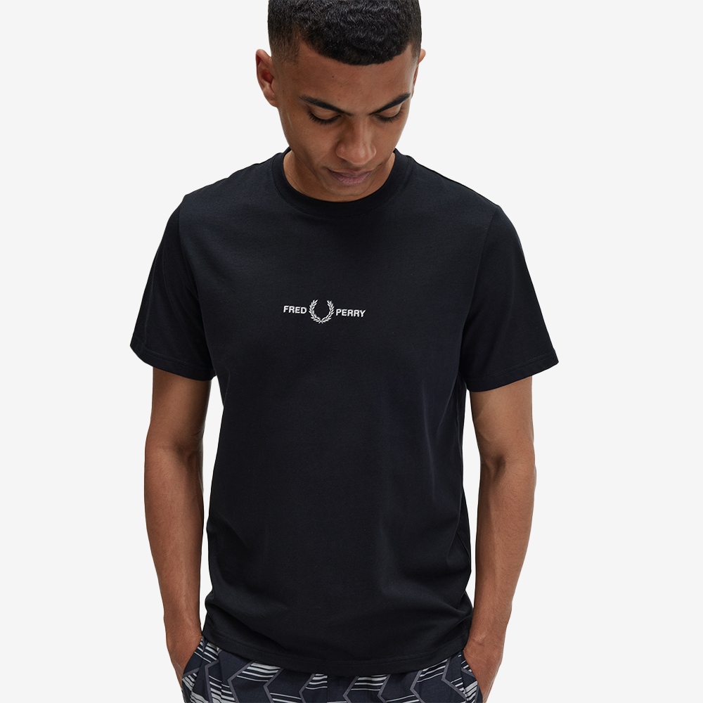 프레드페리 엠브로이더드 티셔츠 블랙(Fred Perry Embroidered T-Shirt Black) - 4