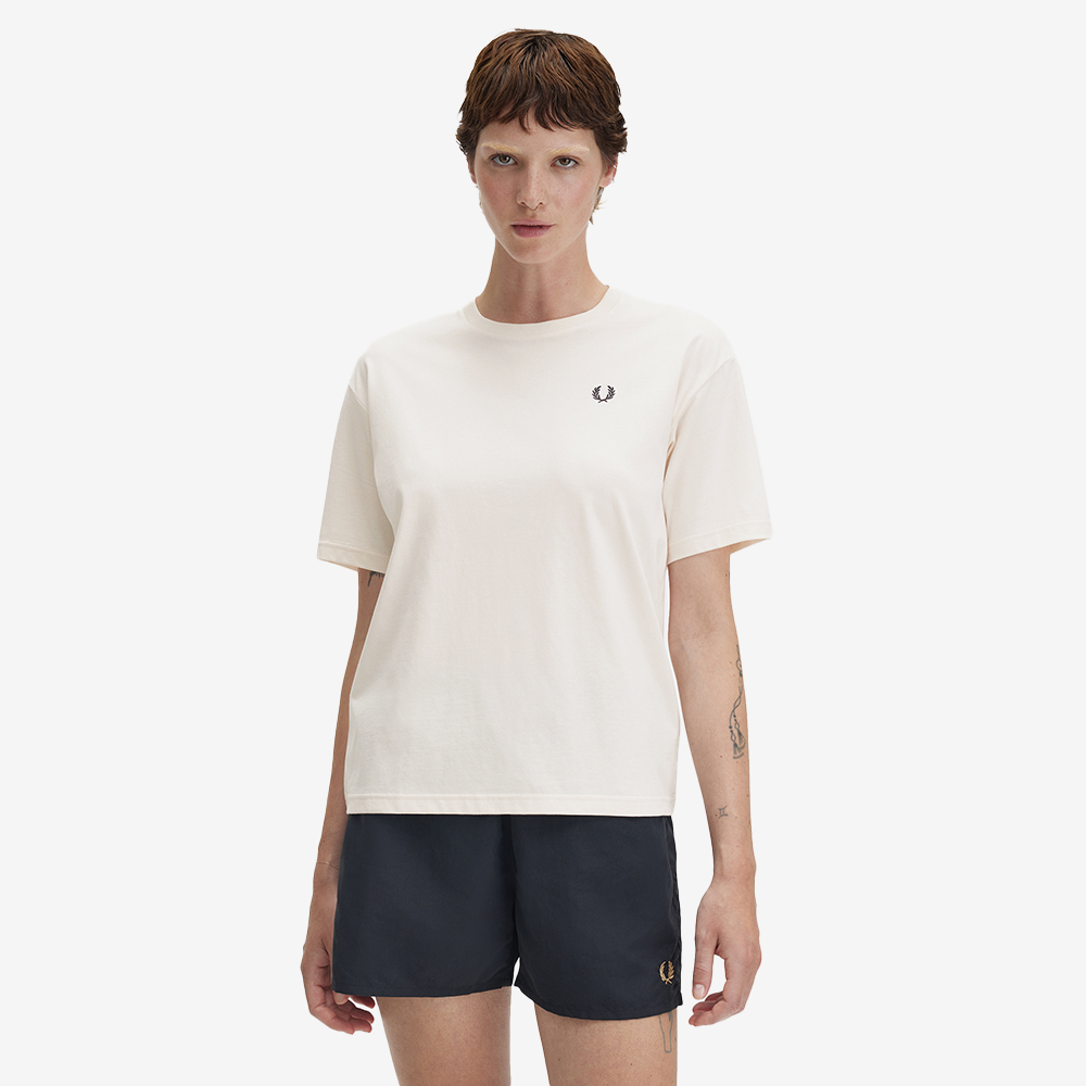 프레드페리 우먼스 크루넥 티셔츠 실키피치(Fred Perry Womens Crew Neck T-Shirt Silky Peach) - 4