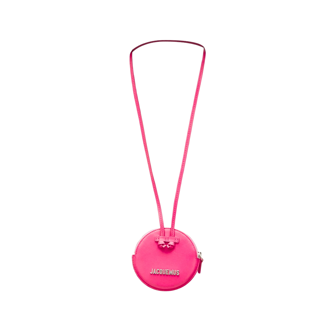 【JACQUEMUS】 Le Pichou Round Coin Wallet-PINK NWT Jacquemus Jacquemus Le Pitchou Round Coin Purse Dark