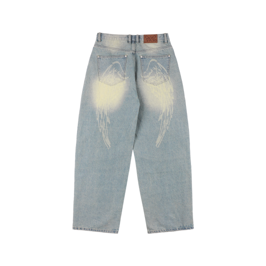 F25QD891BL_03 Fancy Club Angel Vintage Washing Pintuck Pants Blue