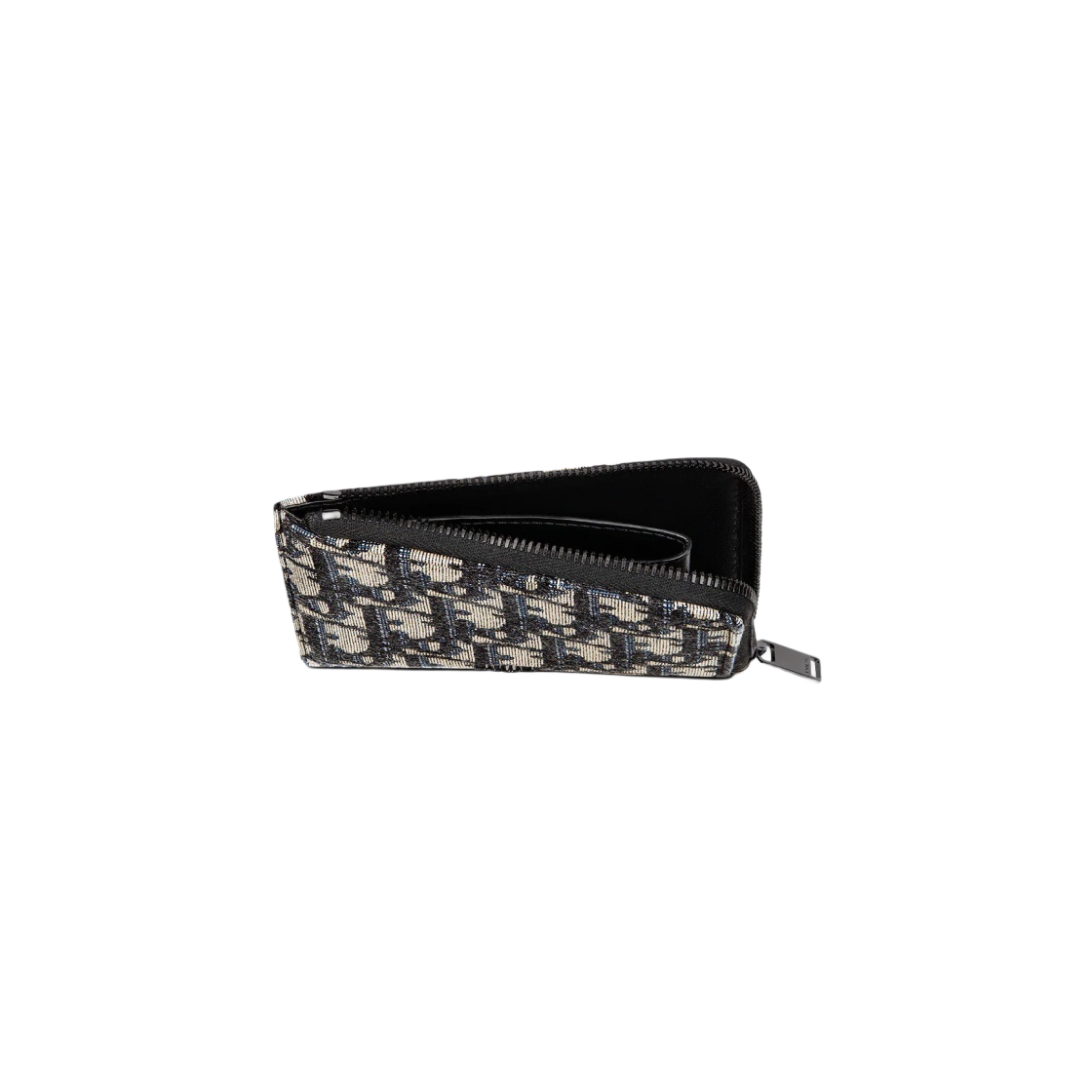 디올 컴팩트 지퍼 지갑 베이지 & 블랙 디올 오블리크 자카드(Dior Compact Zipped Wallet Beige & Black Dior Oblique Jacquard) - 2