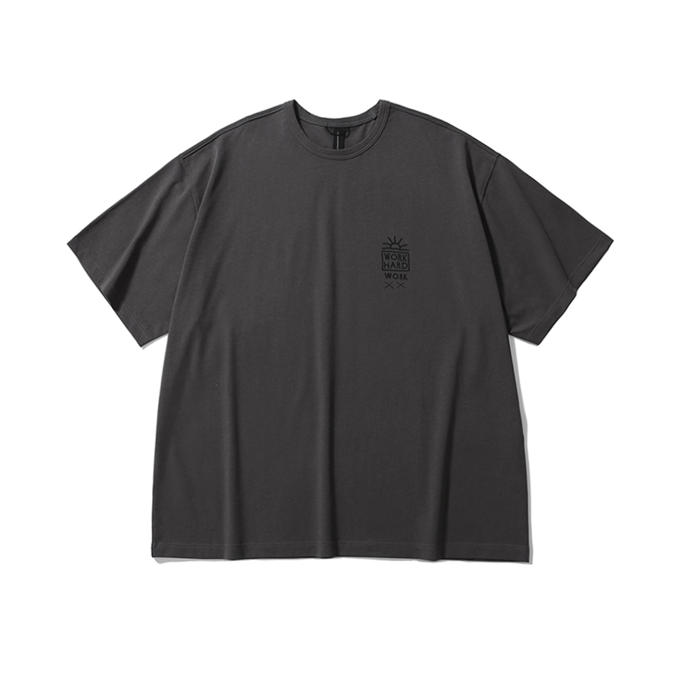 모이프 x 이나피스퀘어 워크 하드 H/S 티 차콜(moif x inapsquare Work Hard H/S Tee Charcoal) - 2