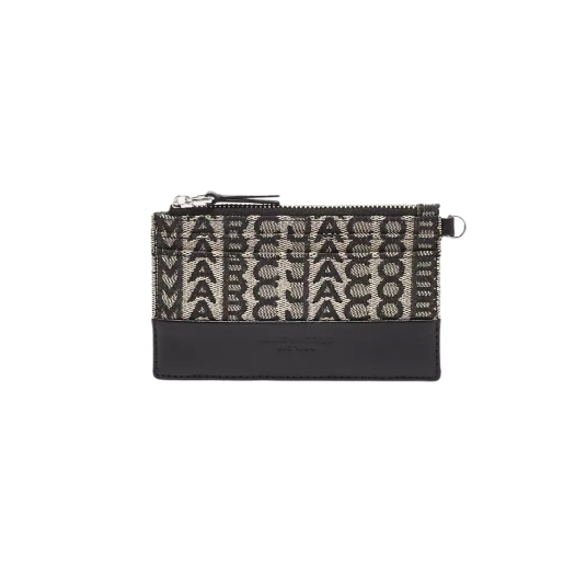 Marc Jacobs The Monogram Top Zip Wristlet Beige Multicolor