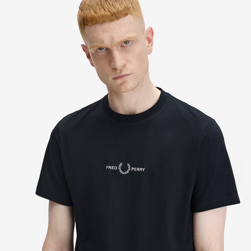 프레드페리 엠브로이더드 티셔츠 네이비(Fred Perry Embroidered T-Shirt Navy) - 4