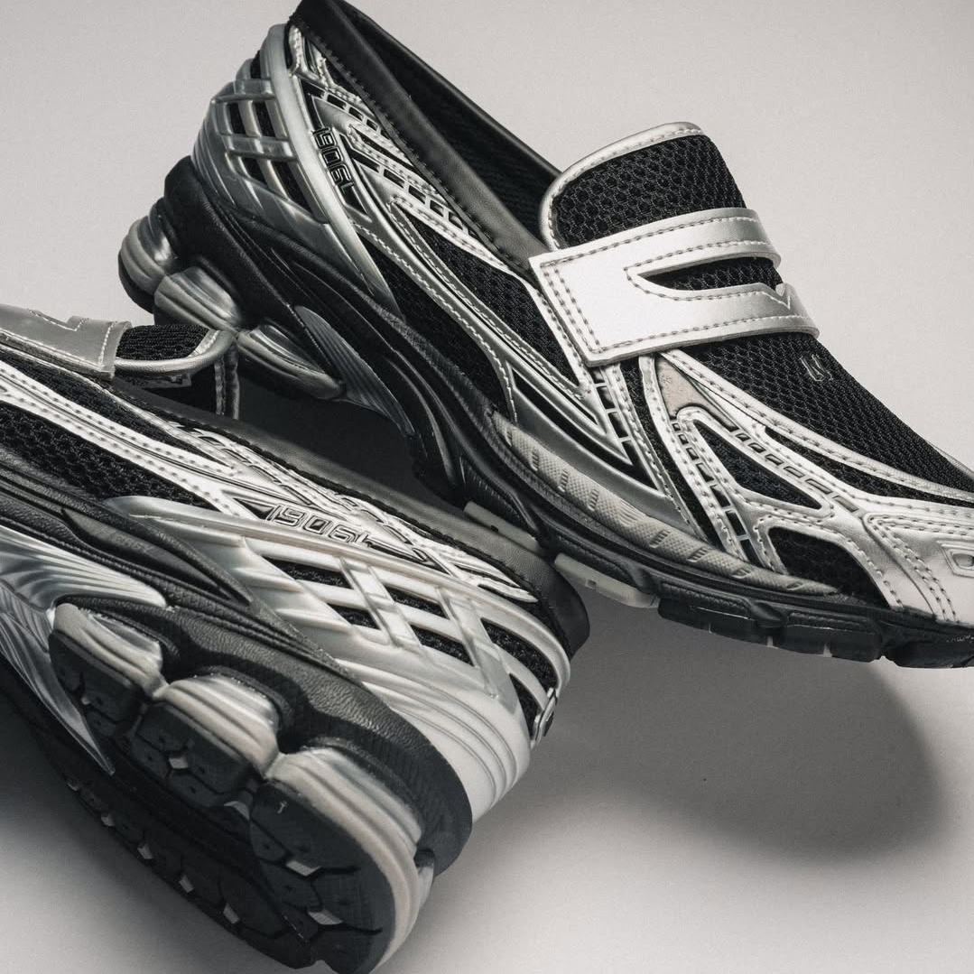New Balance 1906L Silver Metallic Black 착용 스타일